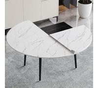 Foldable Dining Table, Solid Wood Round Table, 120-178cm Diameter, Space-Saving Design, Perfect for Dining Room, Kitchen, and Smals