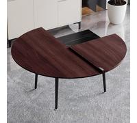 Foldable Dining Table, Solid Wood Round Table, Portable Table 120-178 cm Diameter, Space-Saving Design for Dining Room, Kitchen, and Events