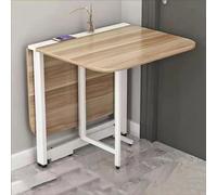 Foldable Dining Table with Drop Leaf Expandable Wooden Kitchen Table Space Saving Multifunctional Folding Table for Small Spaces Perfect for Dining and Work.