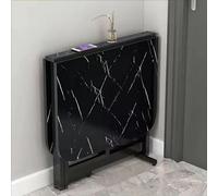 Foldable Dining Table with Drop Leaf Space-Saving Wooden Kitchen Table Extendable Multifunctional Mobile Table Compact Folding Furniture for Small Spaces