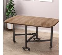 Foldable Dining Table with Wheels Multi-Use Desk Space-Saving Kitchen Fur Portable Dining Room Table for Smals
