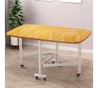 Foldable Dining Table with Wheels Space-Saving Multi-Use Desk Cact Kitchen Fur for Smals Extendable and Versatile Design