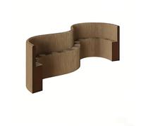 Foldable Display Stand, Room Divider Screen, Durable Kraft Paper Art Display Stand, Adjustable Modular Heavy Duty Layers Display Stand (59x14.4 in) White