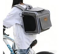 Foldable Dog Bike Bag - Pet Bike Carrier with Non-Slip Bottom, Waterproof Cover, Storage Pocket & Secure Zip Top, Handlebar Or Rear Rack Mount Bicycle Pet Bag for Small Dogs and Cats