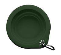 Foldable Dog Bowl, 300 ml Collapsible Feeding Dish with Carabiner - Silicone Water Containers - for Outdoor Hiking Backpacking Beach Pet Puppy Kitten