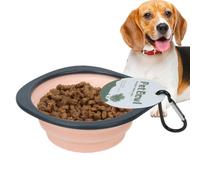 Foldable Dog Bowl - Lightweight Portable Pet Water Bowl for Travel and Camp | Lightweight Foldable Pet Bowl with Carabiner Clip, Compact Water and Food Dish for Dogs and Cats During Hiking, Camping and T