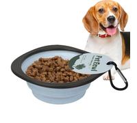 Foldable Dog Bowl, Portable Folding Bowl for Hiking and Camping with Carabiner - Food and Water Bowl, for Outdoor Pets for Travelling Walks