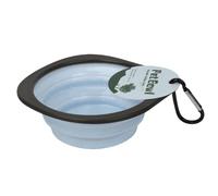 Foldable Dog Bowl, Portable Water Bowl Folding Dish, Leakproof, Food Container Feeder Watering Dish with Carabiner Clip, Feeding Supplies for Outdoor Traveling, Hiking, Walking, 15.7x14x5cm