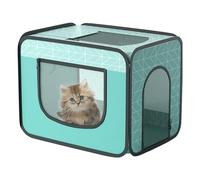 Foldable Dog Crate, Dog Drying Box - Foldable Dog Kennel Drying Box - Portable Pet Drying Chamber, Pet Crate with Anti-Fly Printed for