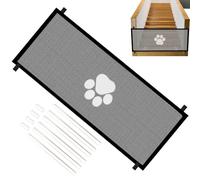 Foldable Dog Gate Folding Wide Pet Gate Fence Net Safe Enclosure Play Rest | Retractable Pet Barrier Folding Play Rest for Stairs Doorways Hallways Kitchen Stairways Areas Doorway Stair Hall