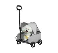 Foldable Dog Stroller, Ventilated Design for Outdoor Use, Supports Up to 15 lbs, Ideal for Mall Walks, Vet Trips, and Travel Adventures