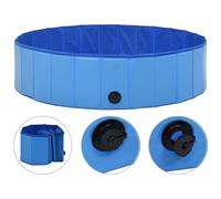 vidaXL Foldable Dog Swimming Pool Red 120x30 cm PVC, Red