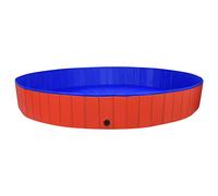 vidaXL Foldable Dog Swimming Pool Red 300x40 cm PVC Pet Wash Playpen Bathtub