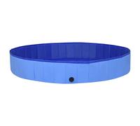vidaXL Foldable Dog Swimming Pool Blue PVC Puppy Paddling Bathtub Indoor Home