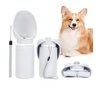 Foldable Dog Water Bottle, 550ml Leak-Proof Hands-Free Drinking Bottle, Collapsible Extra-Wide Cup Dogs Travel for Outdoor Walking, Hiking, Camping (Gray,One Size)