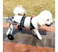 Foldable Dog Wheelchair - Adjustable Metal Frame Pet Rehab Cart for Dogs, Cats & Puppies, Comfortable Shoulder Strap, Lightweight Rolling Support (XS)