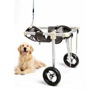 Foldable Dog Wheelchair with Rear Support & Locking Wheels, Sturdy Aluminum Pet Mobility Cart for Back Legs, Easy Feeding Design, Rehabilitation Aid for Paralyzed Dogs (XXL)