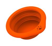 Foldable Dog Zone, Hundred Ice Cream - Silicone Travel Flood Bowl, 300 ml Portable Pet Feeding Case, Expandable Home Container for Dogs