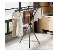 Foldable Double Rod Clothes Drying Rack, Heavy Duty 100kg Capacity, Space-Saving Laundry Organizer for Towels, Garments, Air-Drying