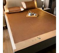 Foldable Double-Sided Bamboo Cooling Mat Breathable Rattan Bed Pad for Summer Portable Sleep Surface Eco-Friendly Soft & Comfortable Sleep Solution