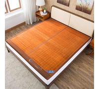 Foldable Double Sided Bamboo Mat for Bed,Summer Bamboo Sleeping Mat,Home Quick Cooling Textile Rattan Mat Suitable for Children,Adults and Seniors (King)