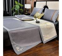 Foldable Double Sided Bamboo Sleeping Mat Essential Summer Bedding for Dorm Office & Bedroom Breathable & Comfortable Mattress Alternative for Cool Nights