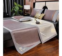 Foldable Double Sided Bamboo Sleeping Mat Essential Summer Bedding for Dorm Office & Bedroom Comfortable Lightweight Portable Mattress Pad for Rest & Relaxation