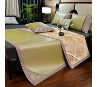 Foldable Double Sided Bamboo Sleeping Mat Essential Summer Bedding for Dorm Office & Bedroom Portable Eco Friendly Mattress Topper for Comfort & Versatility