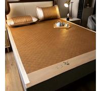 Foldable Double-Sided Bamboo Spring Mat - Breathable Cooling Bed Pad for Summer Comfort Ultra-Soft Sleep Surface Eco-Friendly Ideal for Hot Weather