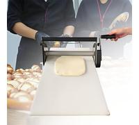 Foldable Dough Rolling Machine, Stainless Steel Manual Dough Sheeter, Adjustable Thickness for Commercial Bakery Use