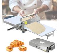 Foldable Dough Sheeter, Stainless Steel Manual Dough Roller Machine with 5 Thickness Settings (0-25Mm), Dough Press for Home Commercial Make Pizza Bread Puff Pastry TYP300