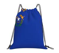 Foldable Drawstring Sport Bag Nevada State Flag Print Swimming Backpack Lightweight String Sackpack For Hiking Travel School 36X42Cm