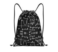 Foldable Drawstring Swimming Bag Algebra Geometry Abstract Math, Comfortable Swimming Backpack, Daily Swim String Backpack, for Adults Children 36X42cm