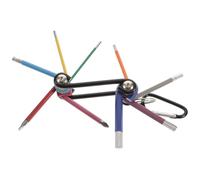 Foldable Drive with 2-2.5-3-4-5-6mm Cross Hex Set Wrench Key Slot Star T25