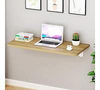 Foldable Drop Leaf Dining Table Space Saving Wall Mounted Table for Kitchen Study Bedroom Bathroom Office Balcony Walnut Finish 90x40cm 35x16inch