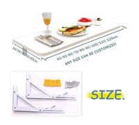 Foldable Drop-Leaf Wall-Mounted Table - Space-Saving Floating Desk for Dining Writing Laundry Study Bedroom - Compact Design (L110xW40cm / L43xW16in)