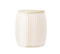 Foldable Drum Shaped Cardboard Stool Space Saving Multifunctional Creative Furniture for Home Decor Lightweight & Portable Stylish White Design