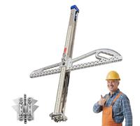 Foldable Drywall Cutting Tool,Drywall Cutter Tool,Dual Positioning,1.5-61cm Cutting Range with 24 Wheels