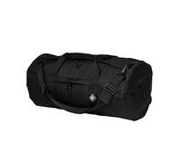 Foldable Duffle Bag for Travel, Heavy Duty Rip-Stop Fabric, 3 External Pockets, Metal Clasps, Reinforced Seams, Construction Grade Zippers | Large Sports Equipment Bag, Midnight Black, 12" X 24" (44