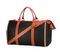 Foldable Duffle Bag - Travel Lightweight Bags | Clothes Hanging Holder | Water Resistant Duffles with Shoulder Strap Carry On Luggage Bag | Holdall | Knapsack | Hand Bag | Ditty Bag, Black, Refer to