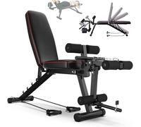 Foldable Dumbbell Bench Weight Training Fitness Weight Bench Folding Sit-Ups 5 incline workout gym for Full Body Upright, Incline, Decline, and Flat Exercise Bench Press