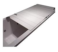 Foldable Dustproof Bathtub Tray Cover Insulating PVC Bath Lid with Shutter White - 142 x 75 x 0.6 cm Ideal for Spa & Home Bathtubs Protects from Dust & Heat