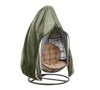 Foldable Eggshells Hanging Chair Cover Sun Protector Outdoor Garden Swing Egg Chair Waterproof Furniture Cover(Deep Green,210D Single)