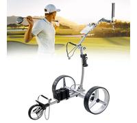 Foldable Electric Golf Trolley, Remote Control 3-Wheel Golf Cart with 24V 10A Lithium Battery & 400W Dual Motor for Effortless Course Navigation