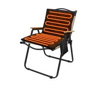 Foldable Electric Heat Pad, 40x80cm Portable Heated Camping Chair Pad 3 Levels Adjustable Heated Seat Cushion, USB Heated Blanket with Pockets for Fishing, Picnic, Beach