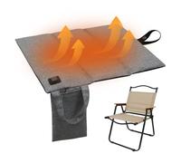 Foldable Electric Heat Pad, Portable Heated Chair Pad 3 Temperature Levels Fast Heated, Heated Seat Cushion Cover USB Winter Heating Pad with Pockets for Outdoor, Camping, Home, Office Chair(Grey, 02)