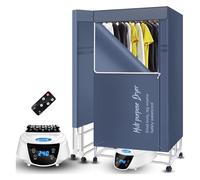 Foldable Electric Heated Clothes Drying Rack with Cover, Energy-Saving Indoor Dryer for Efficient Air Drying
