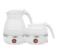Foldable Electric Kettle, Camping Kettle, Mini Travel Kettle, Silicone Electric Water Boiler,Fast Boiling Collapsible Water Heater with Separable Power Cord for Hiking Camping Travel Picnic (White)