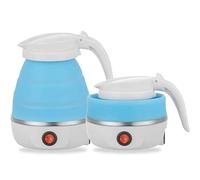 Foldable Electric Kettle, Camping Kettle, Mini Travel Kettle, Silicone Electric Water Boiler,Fast Boiling Collapsible Water Heater with Separable Power Cord for Hiking Camping Travel Picnic (Blue)