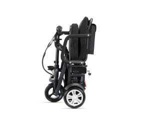 Foldable Electric Mobility Scooter, Folding 3 Wheel Travel Scooter, 24V 250W Motor, 24V 12AH Removable Battery, Suspension, Powerful Motor to Climb Hills, Electromagnetic Break, Upgraded Model.